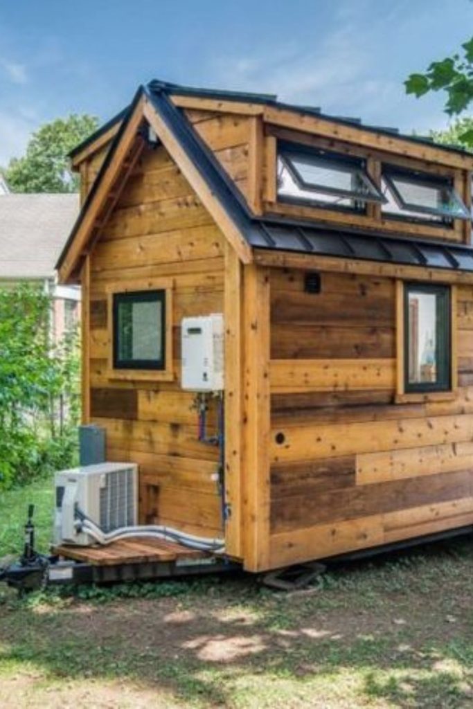 Cedar scrap rustic tiny retreat.