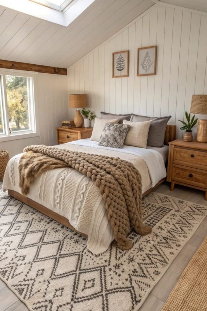 Warm box room guest bedroom retreat.