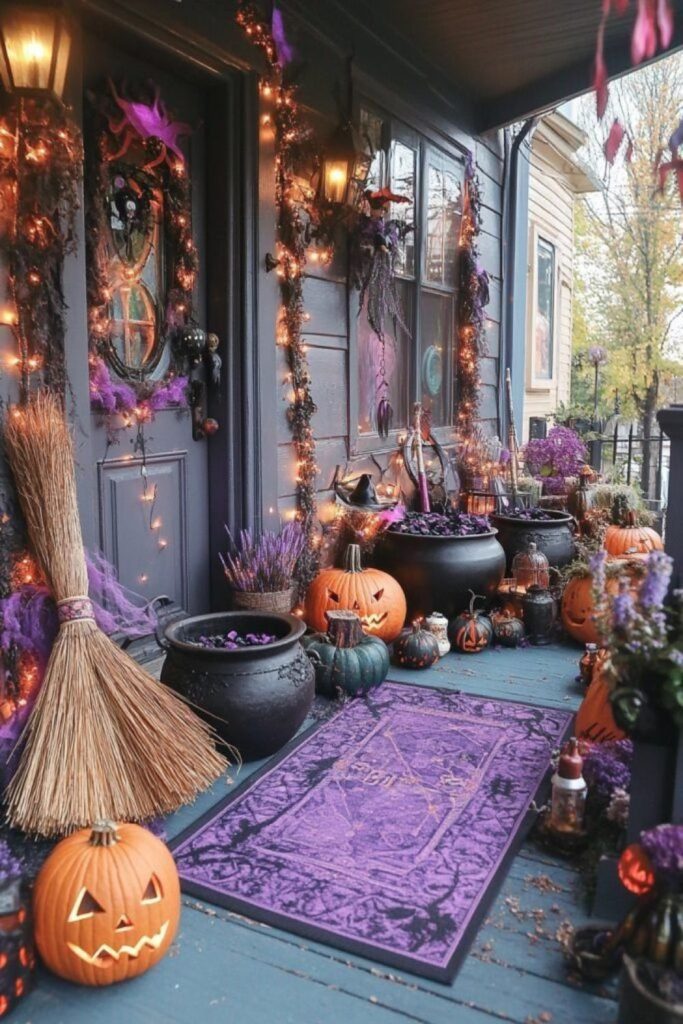 Crystal ball fortune teller porch decor.
