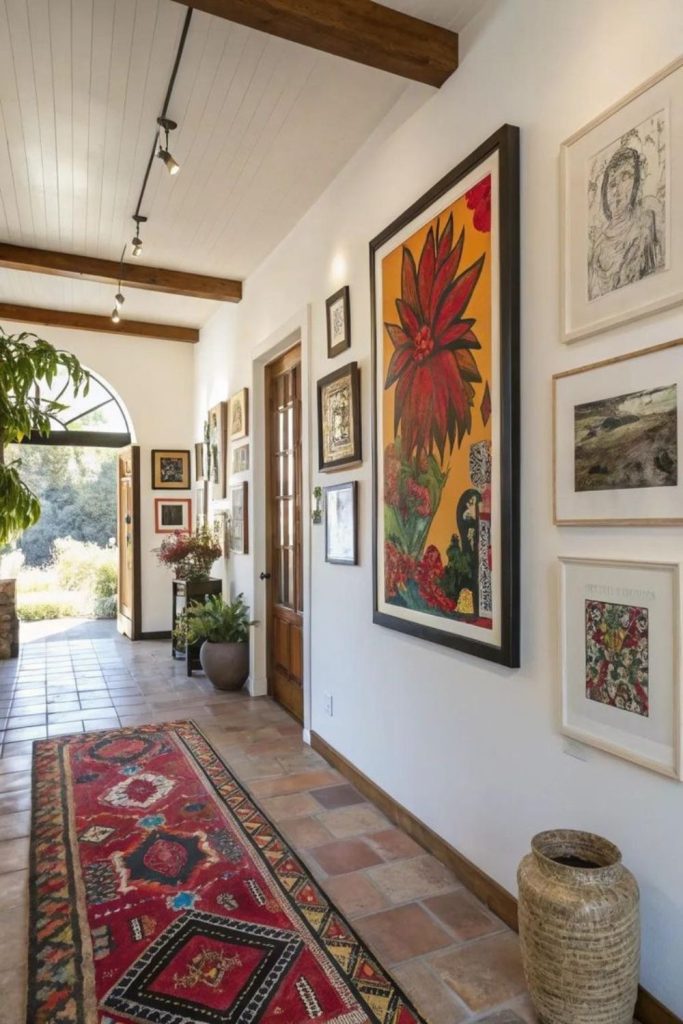 Entryway featuring dramatic gallery wall