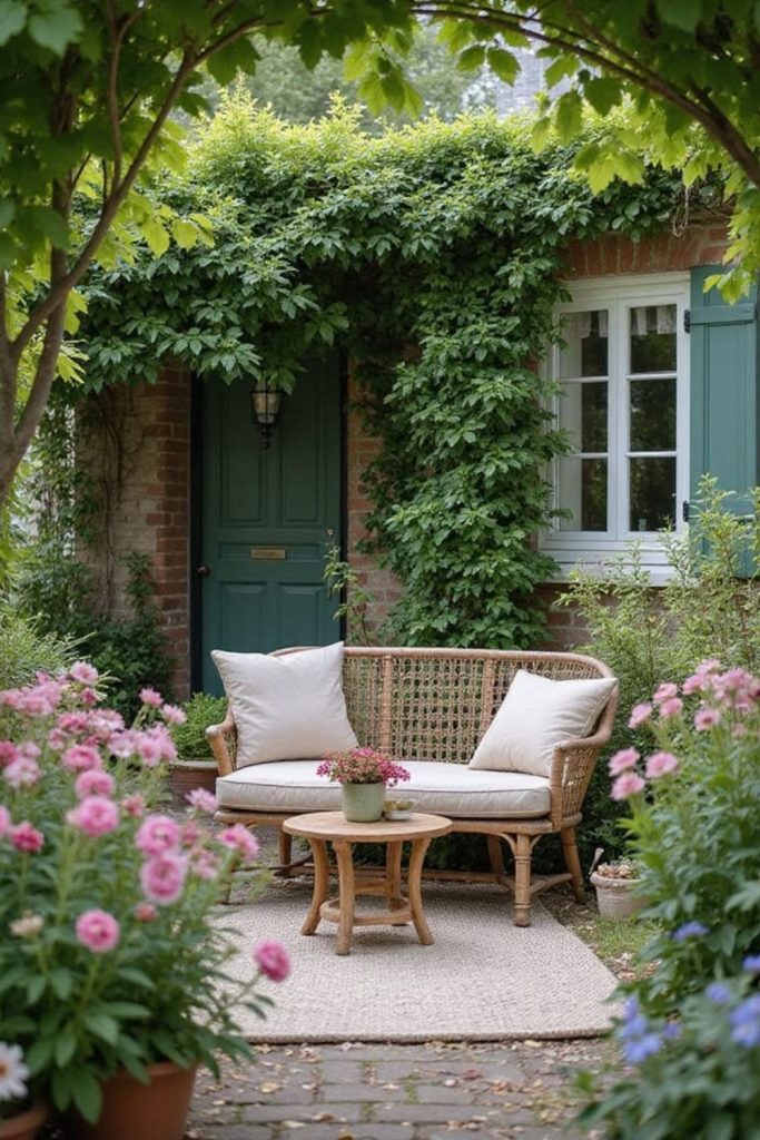 French country garden room interior.