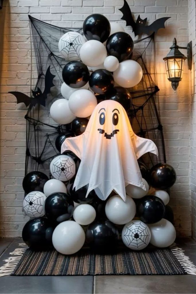 Ghost balloon cluster Halloween party decor