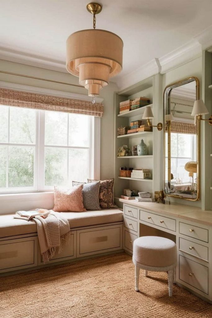 Glamorous box room guest dressing room.