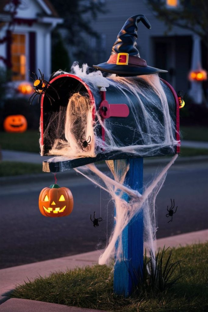 DIY Halloween monster mailbox decoration