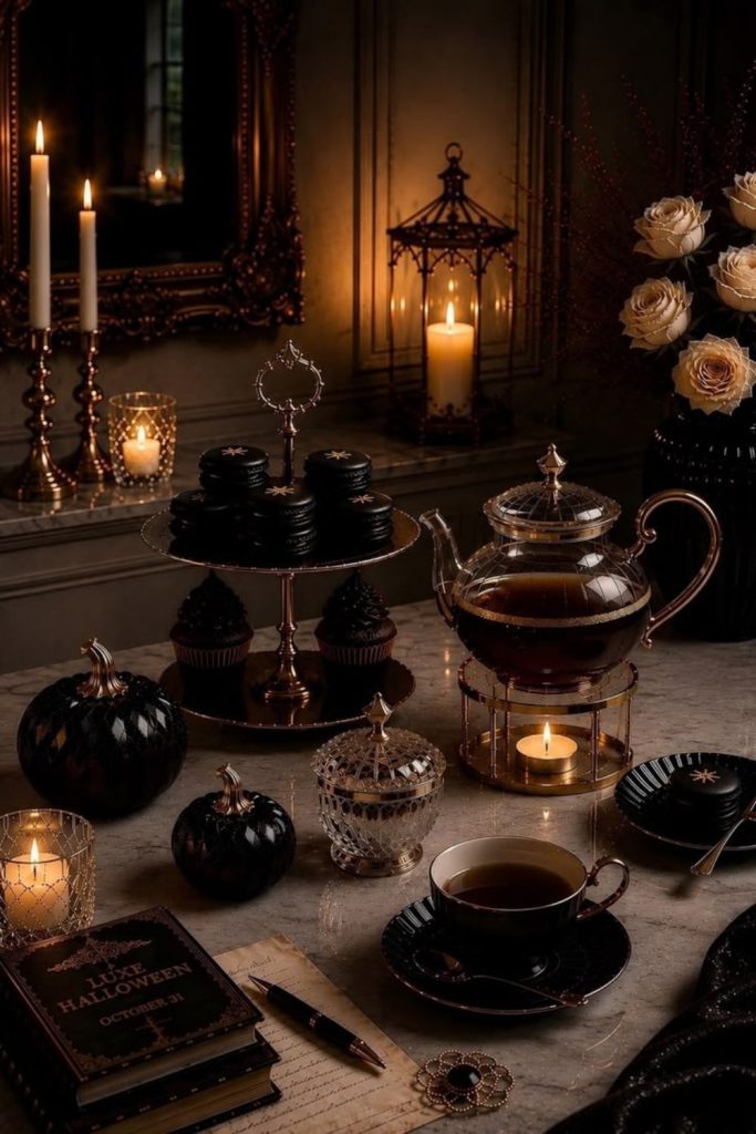 Haunted tea party with vintage china.