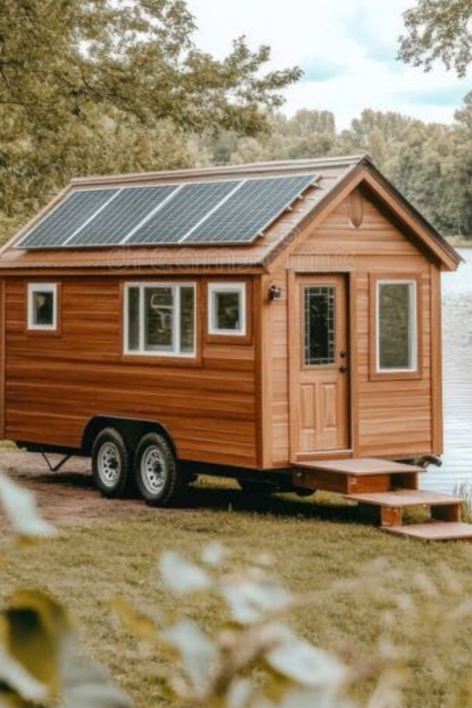 Mobile trailer converted tiny cabin.