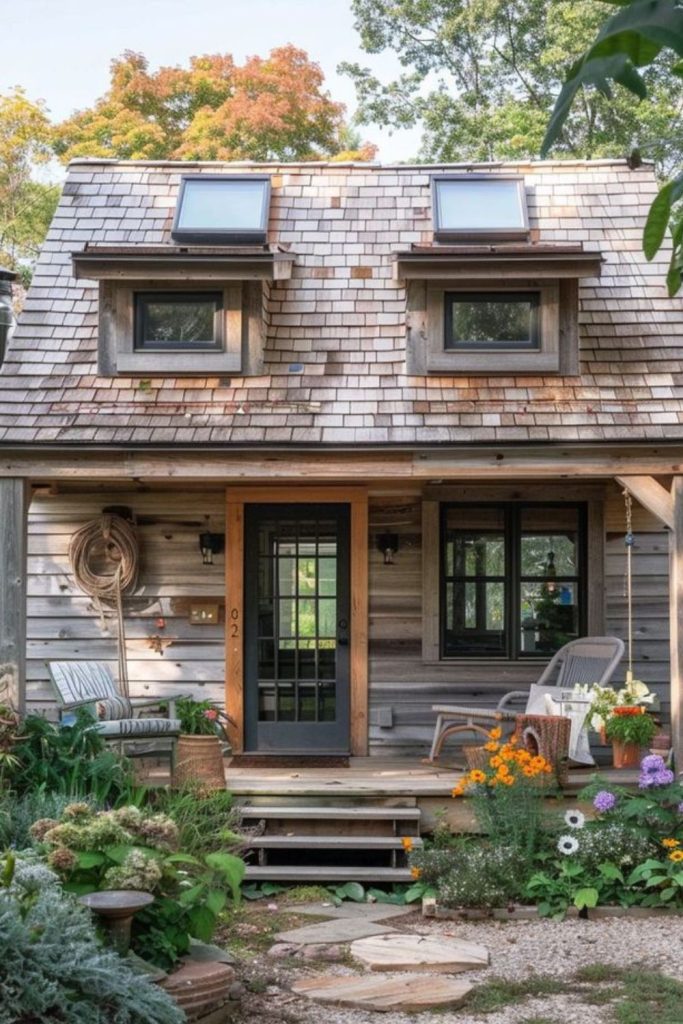 Reclaimed farmhouse style tiny haven.