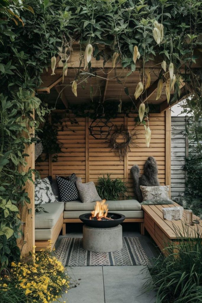Secret garden room hideaway design.