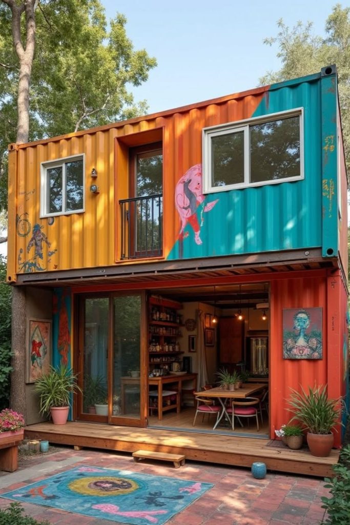 Shipping pallet studio tiny house.