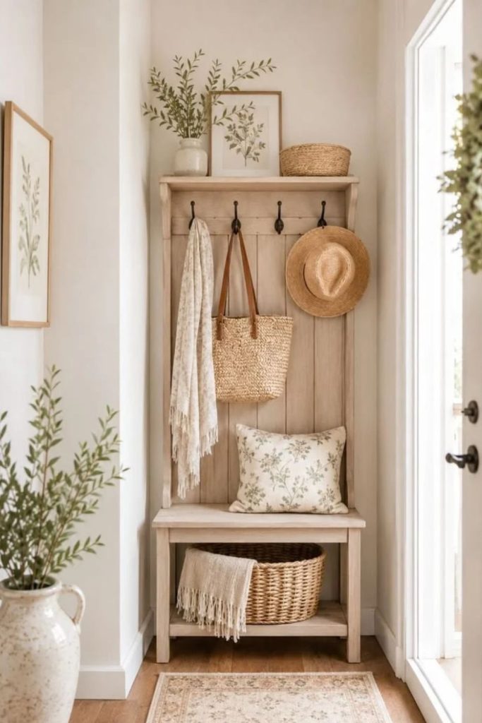 Small entryway with smart storage
