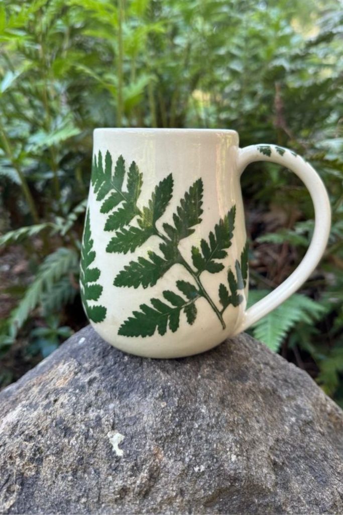 Woodland fern pottery painting inspiration.