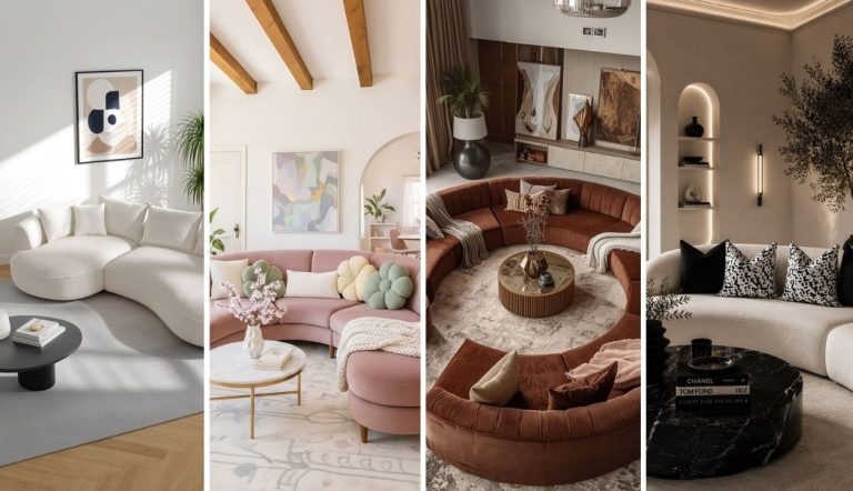 30 Curved Sofa Living Room Ideas