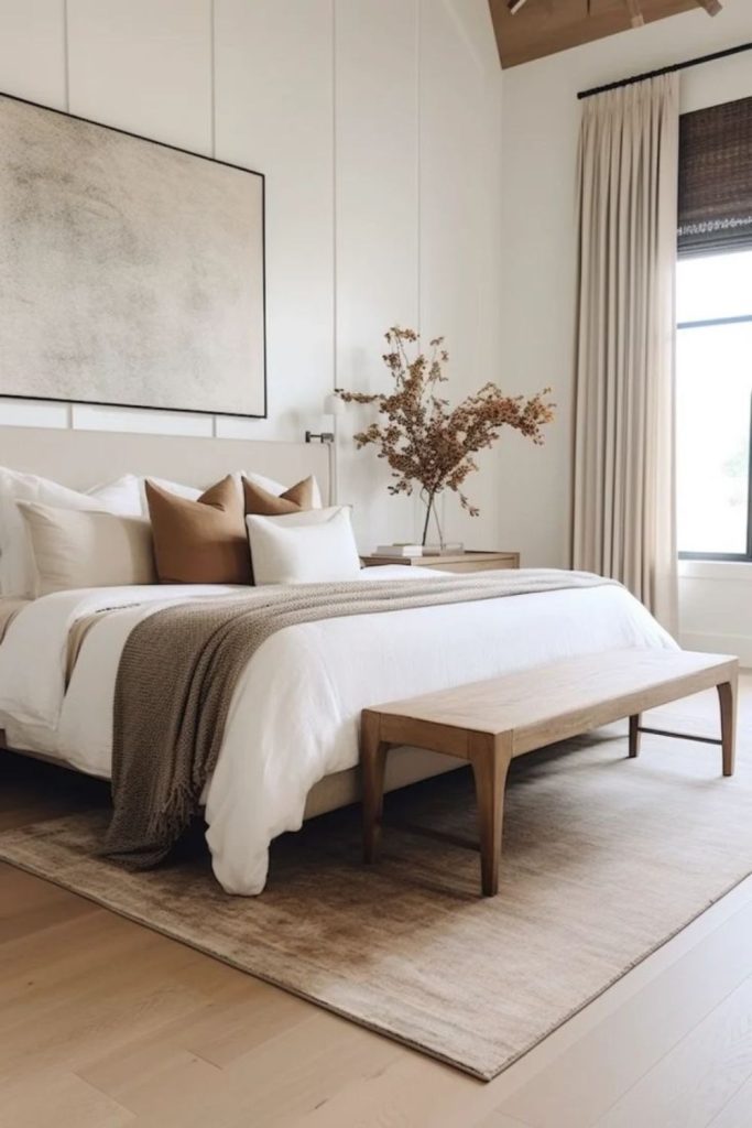 Birchwood Nordic bedroom with natural accents.