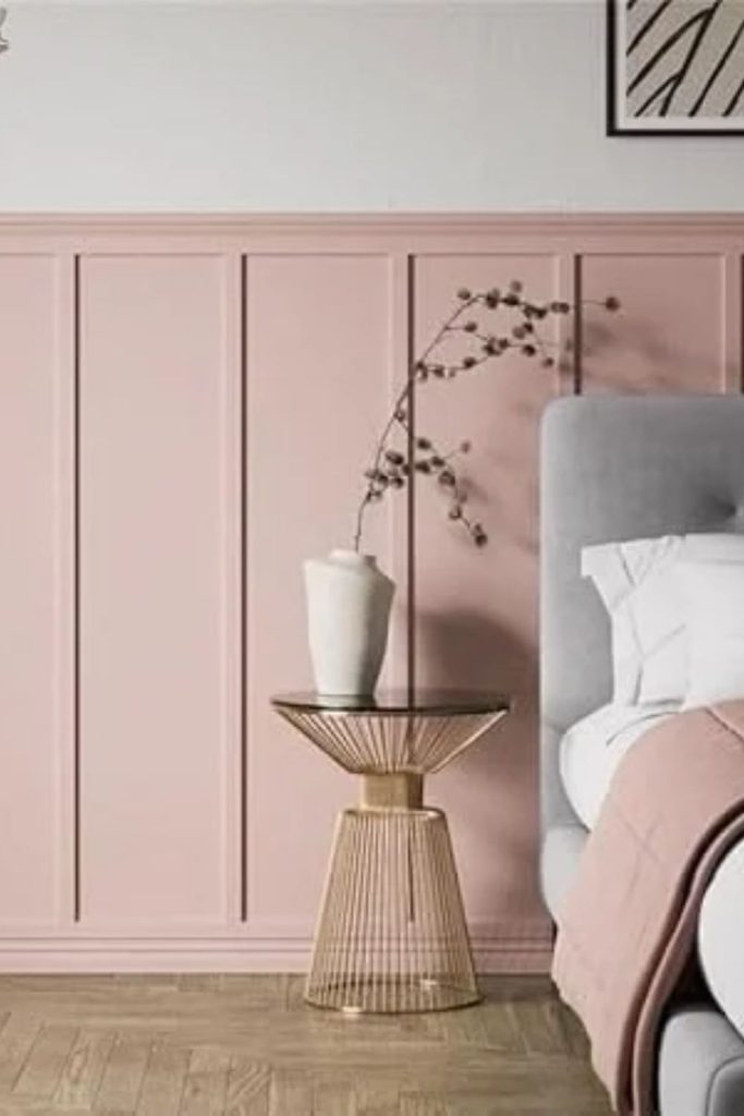 Blush Regency dado rail interior.