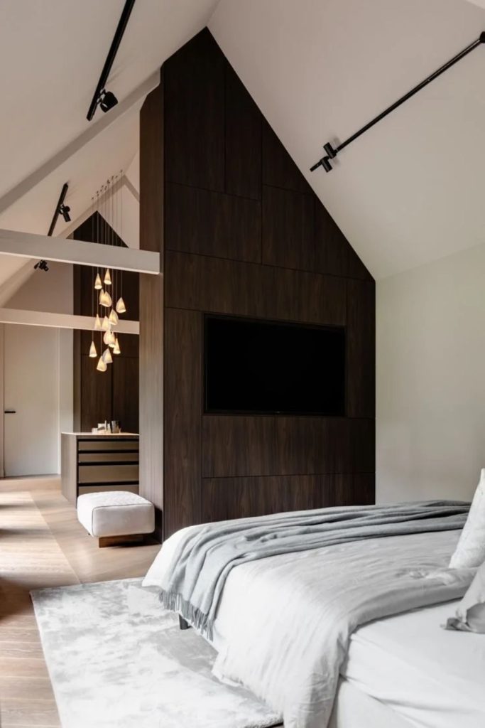 Boutique hotel-inspired attic bedroom