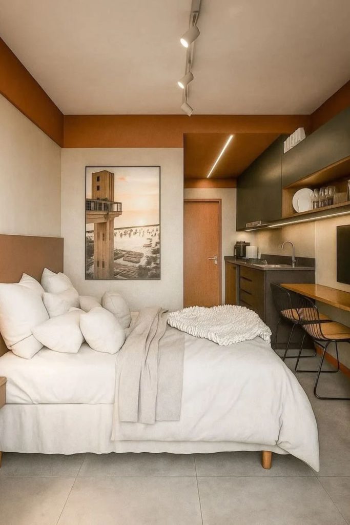 Chic bedroom garage conversion design