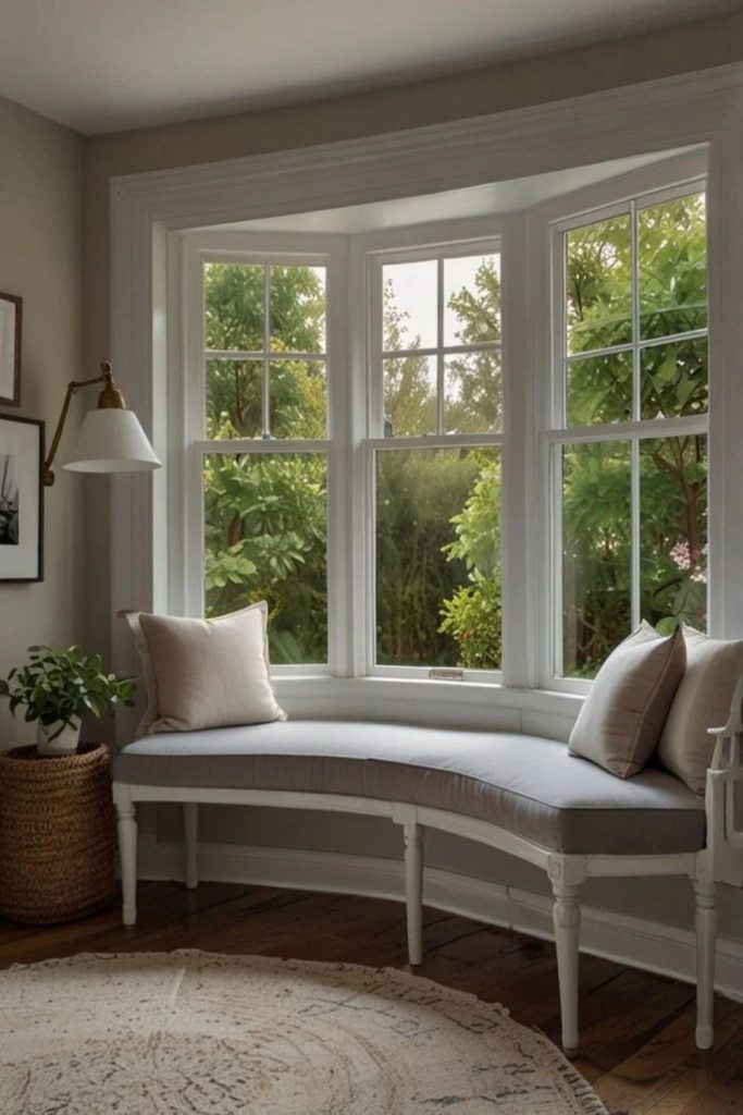 Classic timeless bay window seat.