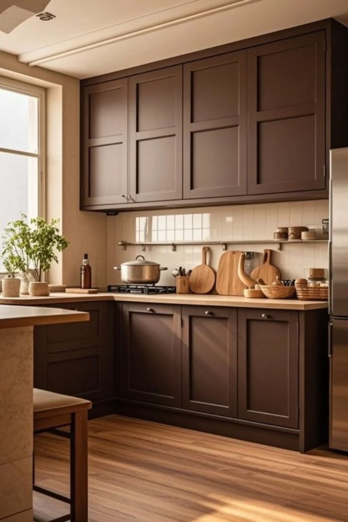Cocoa and cream kitchen palette