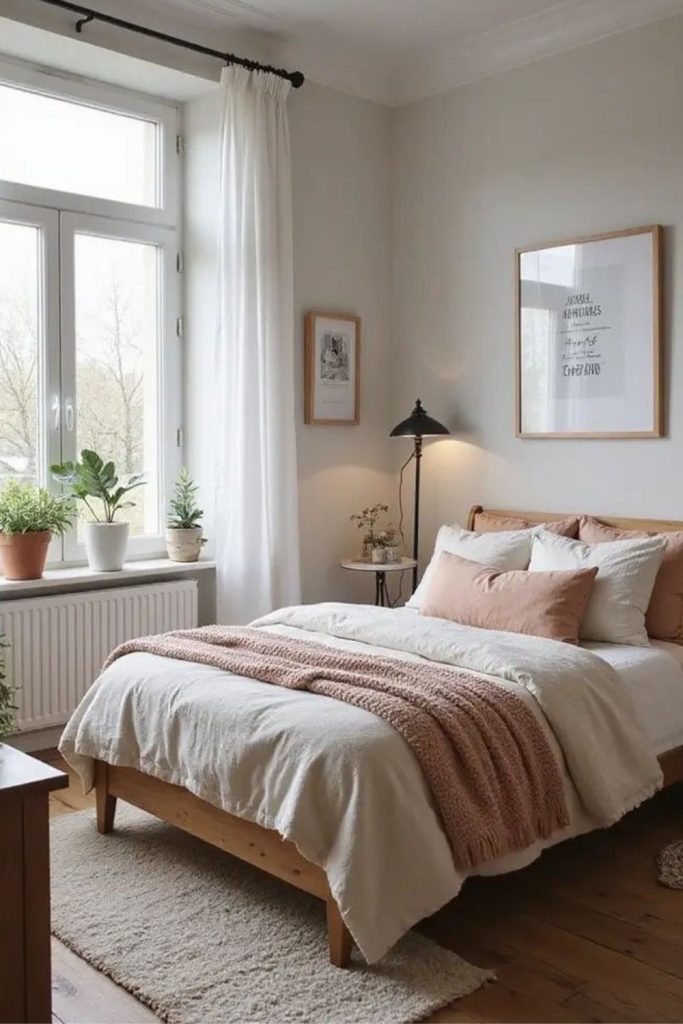 Copenhagen bedroom with refined neutral styling.