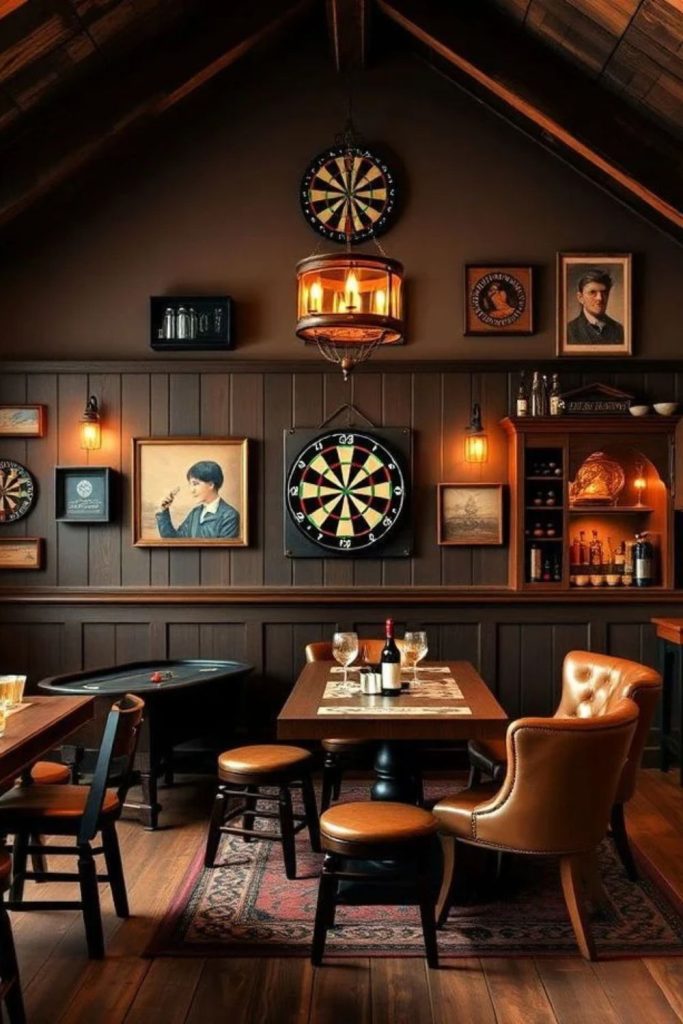 Darts and drinks games lounge