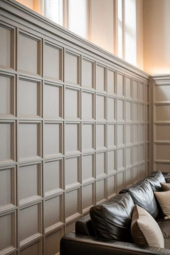 Decorative molding grid wall design