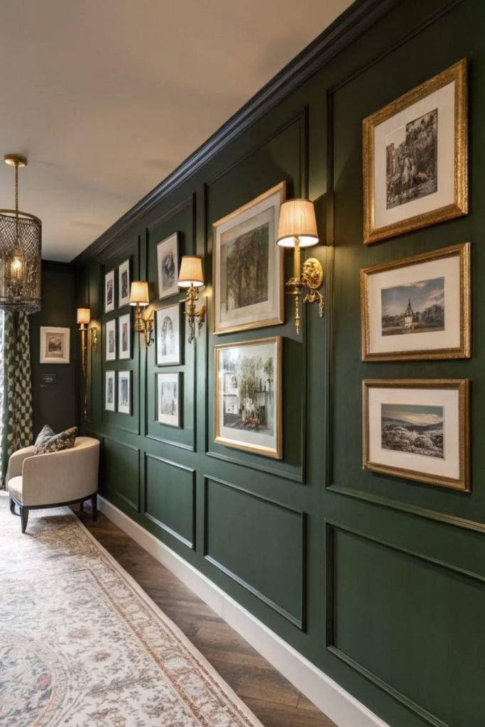 Decorative picture frame wall molding.