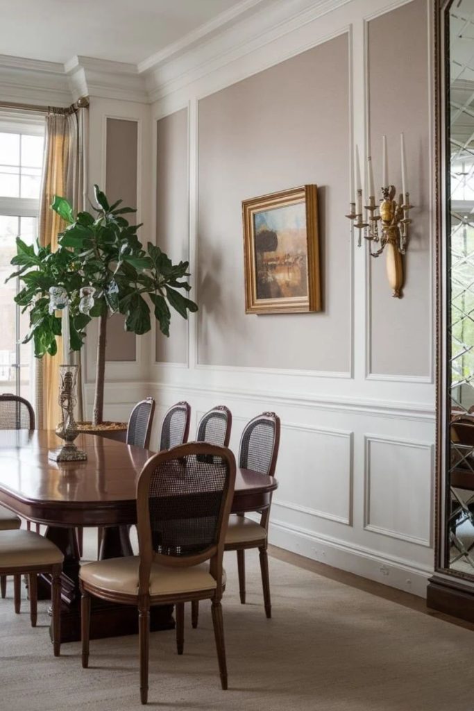 Formal dining room wainscoting panels