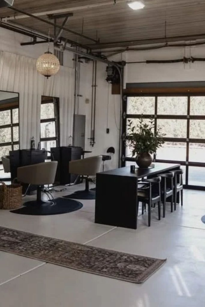 Elegant beauty studio garage conversion