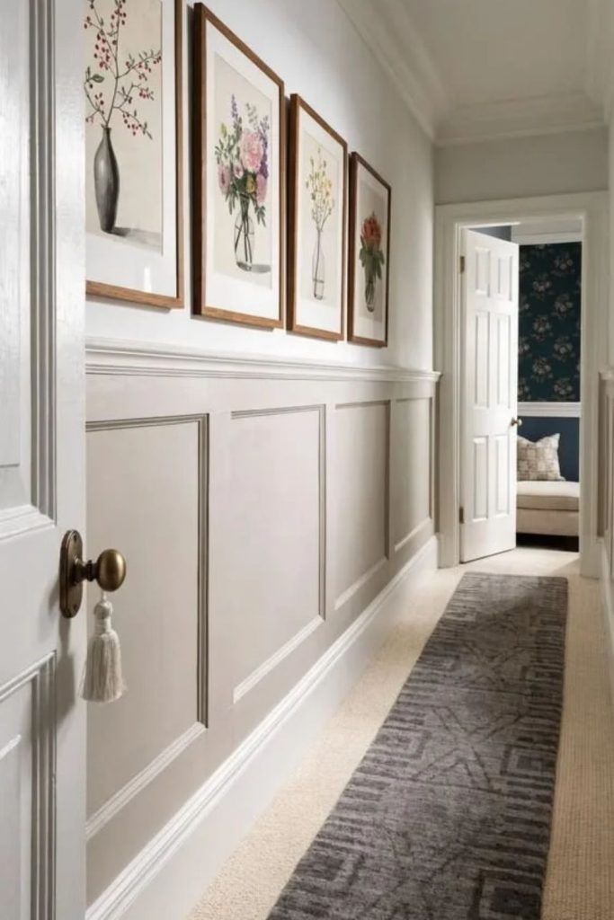 Entryway panel wainscoting interior design