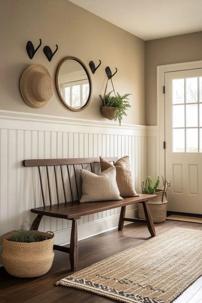Half-wall heritage wainscoting interior