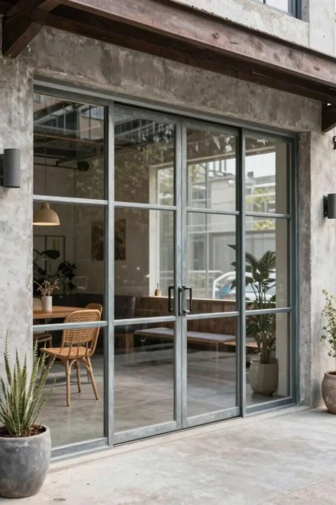 Heritage style Crittall glass door