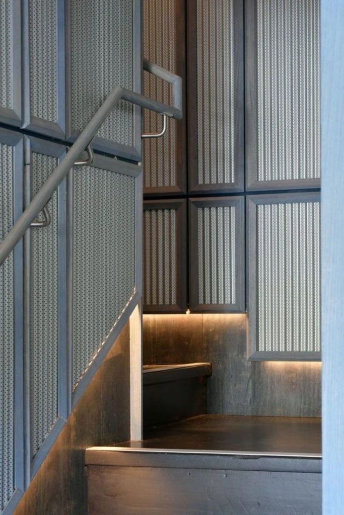 Industrial loft dado rail design.