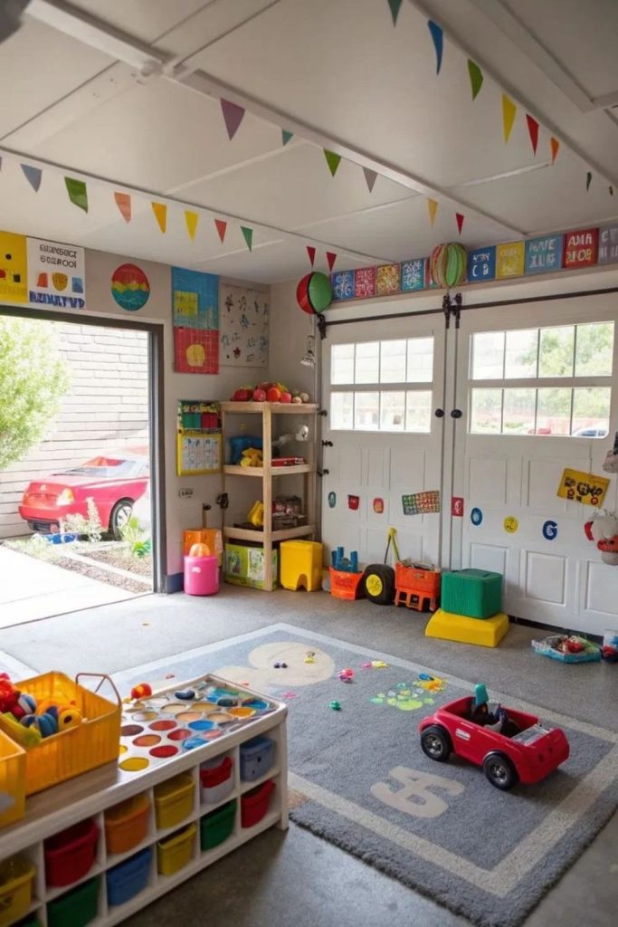 Kids activity garage conversion center
