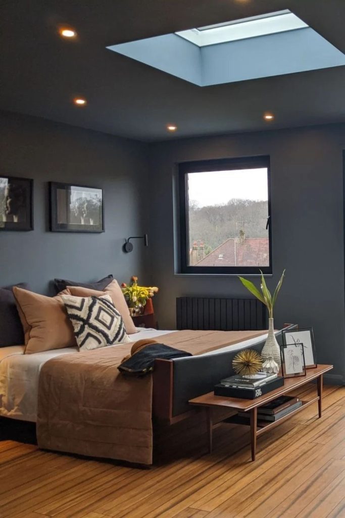 Luxe boutique attic bedroom design