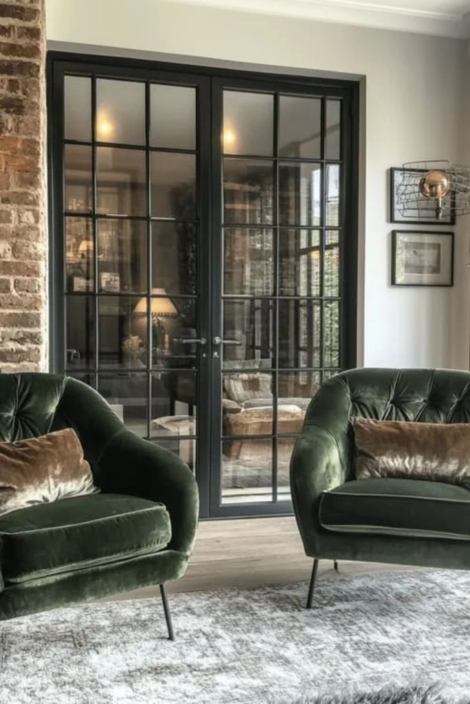 Luxurious Crittall glass portal entrance