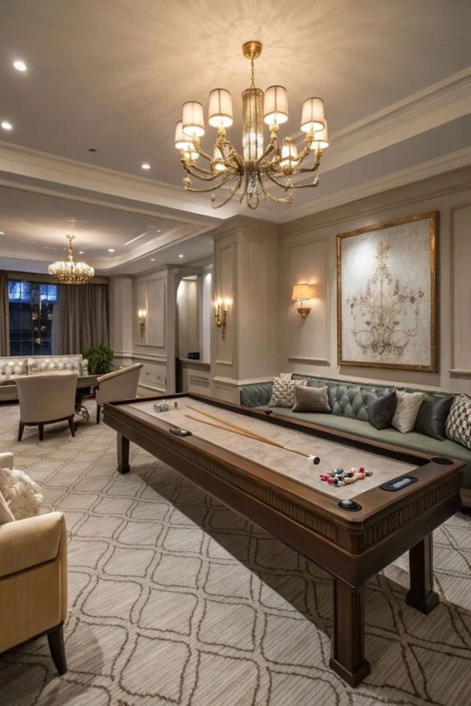 Luxury home entertainment games room