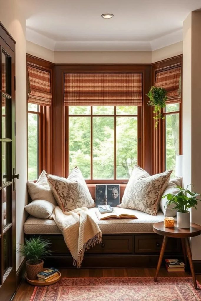 Mid-century modern bay window lounge.