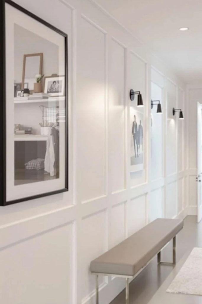 Minimalist flat panel wainscoting style
