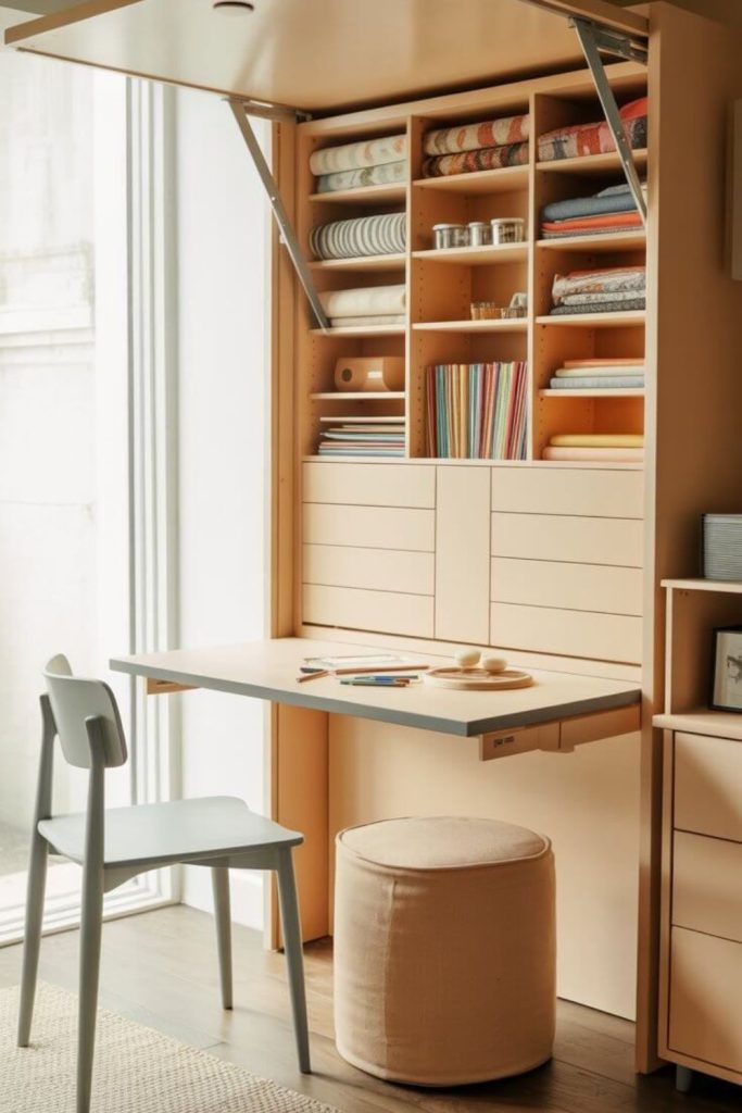 Modern maker studio with organized storage