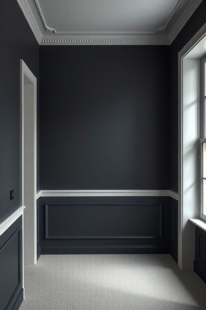 Modern shadow divide dado rail interior.