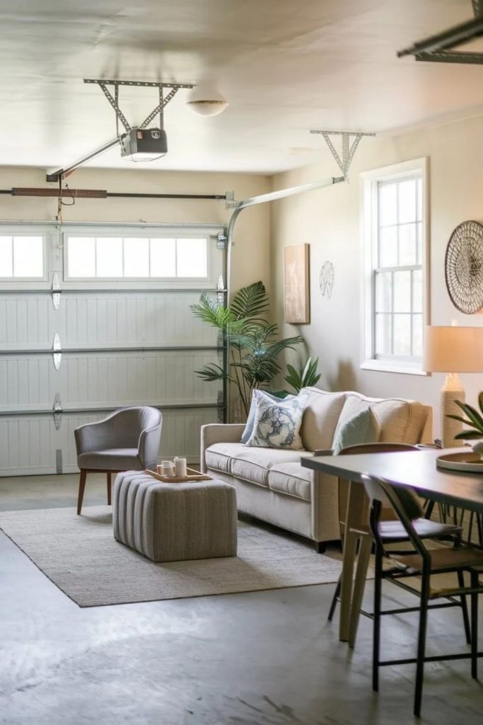 Multi-purpose flex garage conversion room.