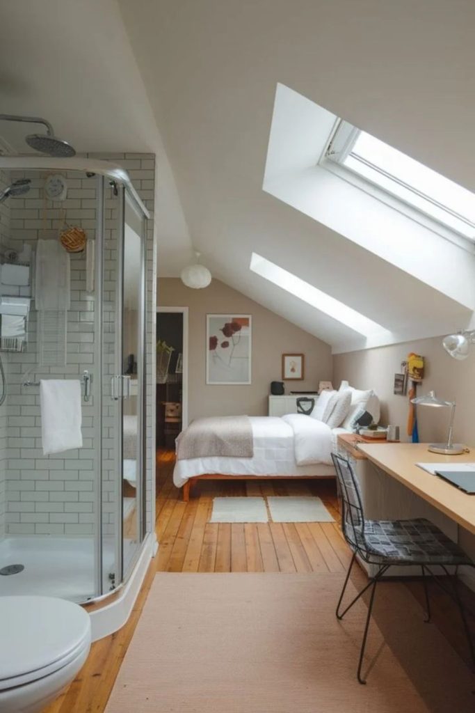 Multifunctional attic living space design