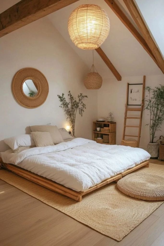 Nature-inspired loft interior with greenery