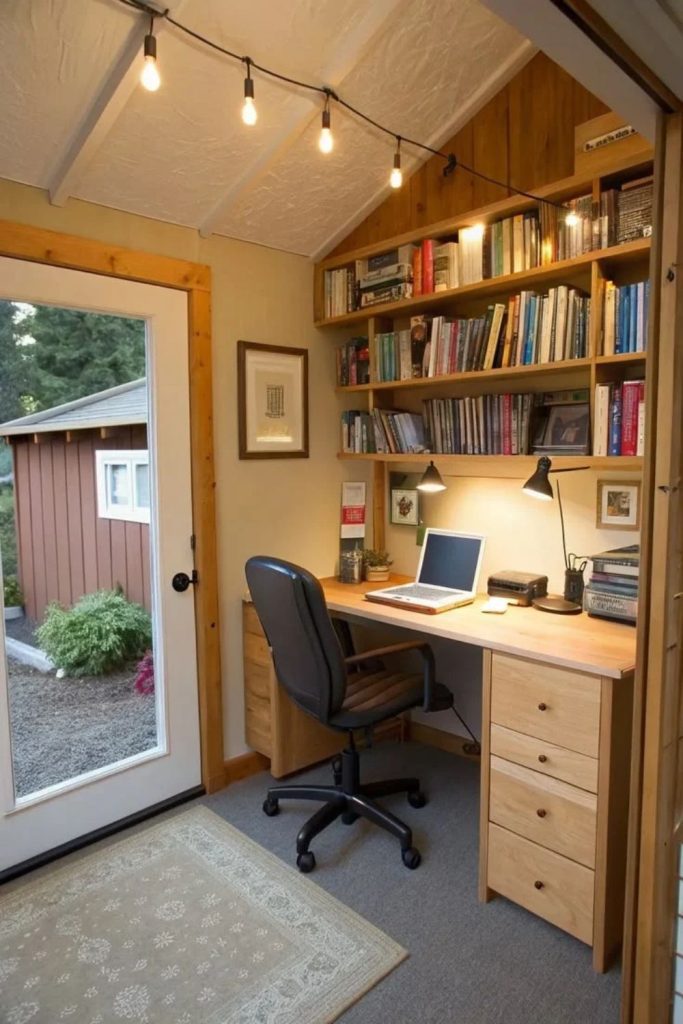 Productive study room garage conversion