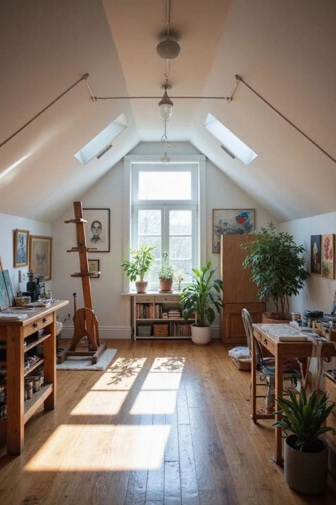 Sunlit loft creative studio space