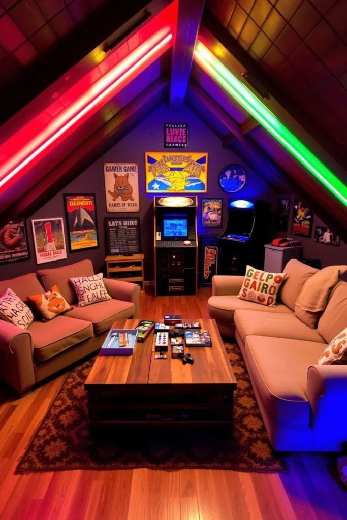 Teen gaming hideaway room setup