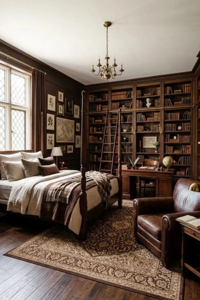 Old Money Bedroom with Oak Furniture