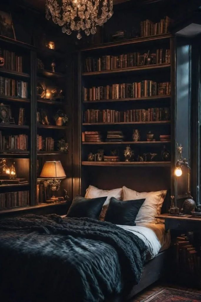 Ravenwood Reading Room with Gothic Decor