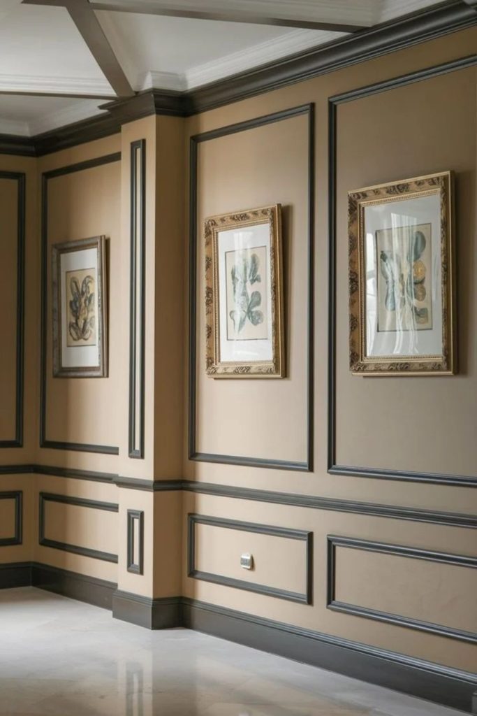 Two-tone harmony dado rail wall.