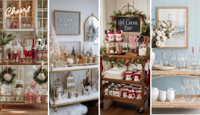 28 Christmas Bar Cart Ideas